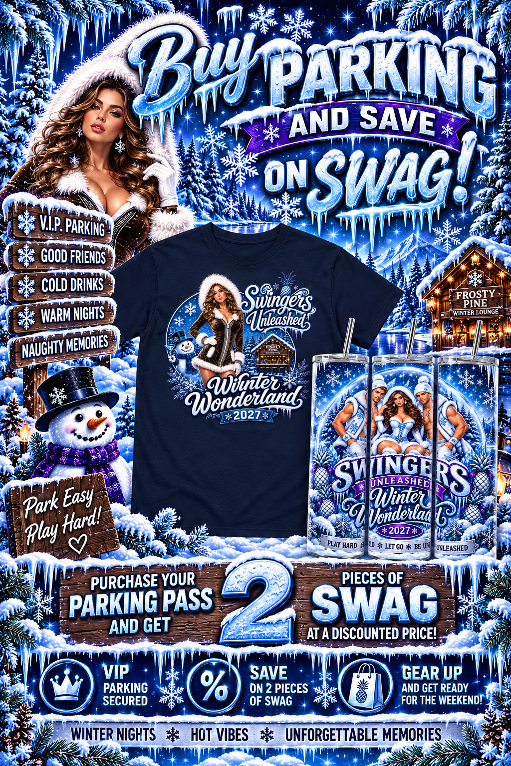 Park VIP & Save up to 50% on Swag