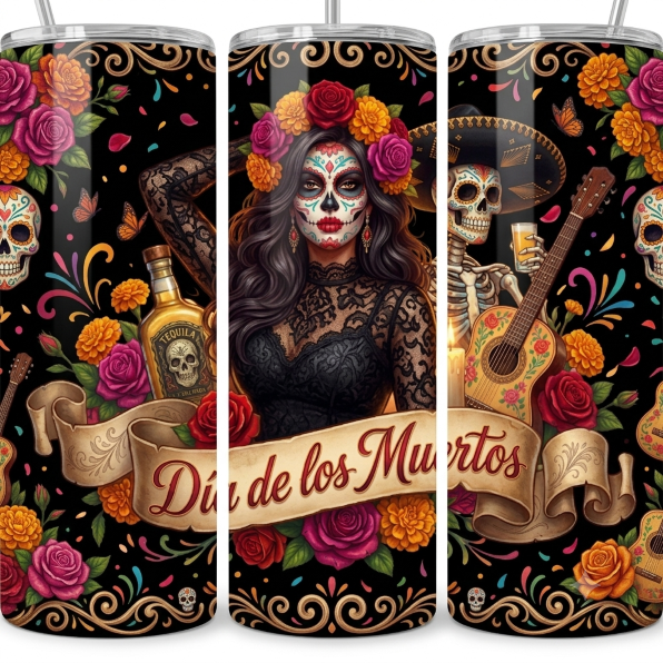 Dia de los Muertos Tumbler, customized