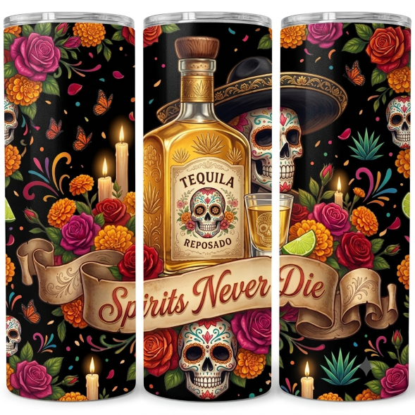 Spirits Never Die Tumbler, customized